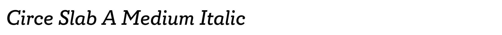 Circe Slab A Medium Italic image